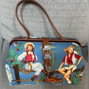 NWOT  ISABELLE FIORE Western COWGIRL Rodeo Bag Purse Red Bandana Lining